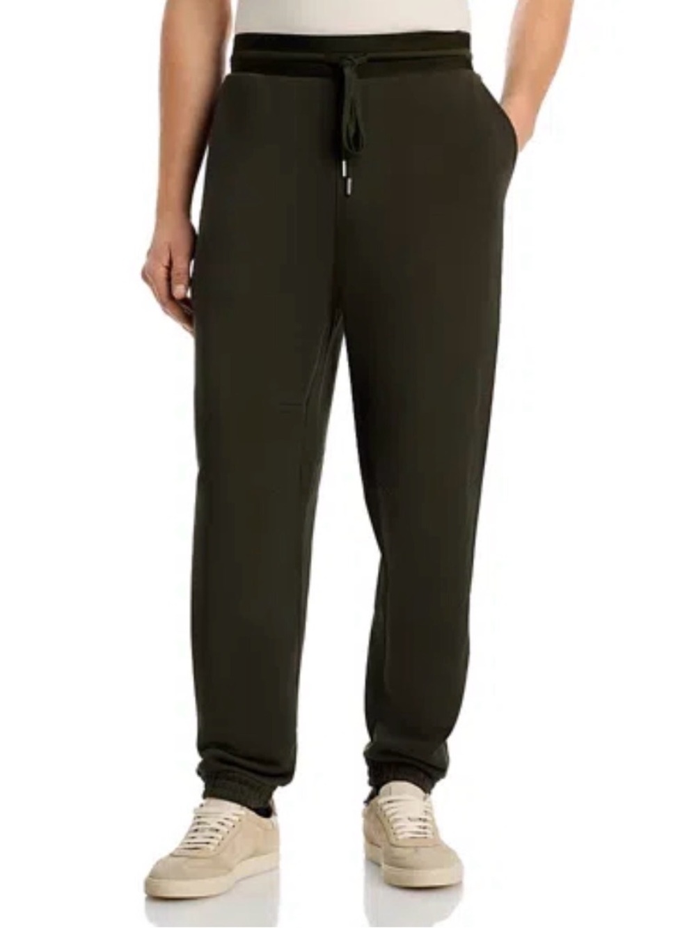 Helmut Lang Unisex Olive Jogger Pants with Drawstring Waist NWT $325